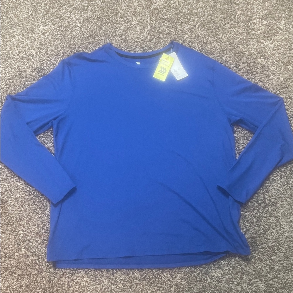 All in Motion Vibrant Blue Crew Neck Top